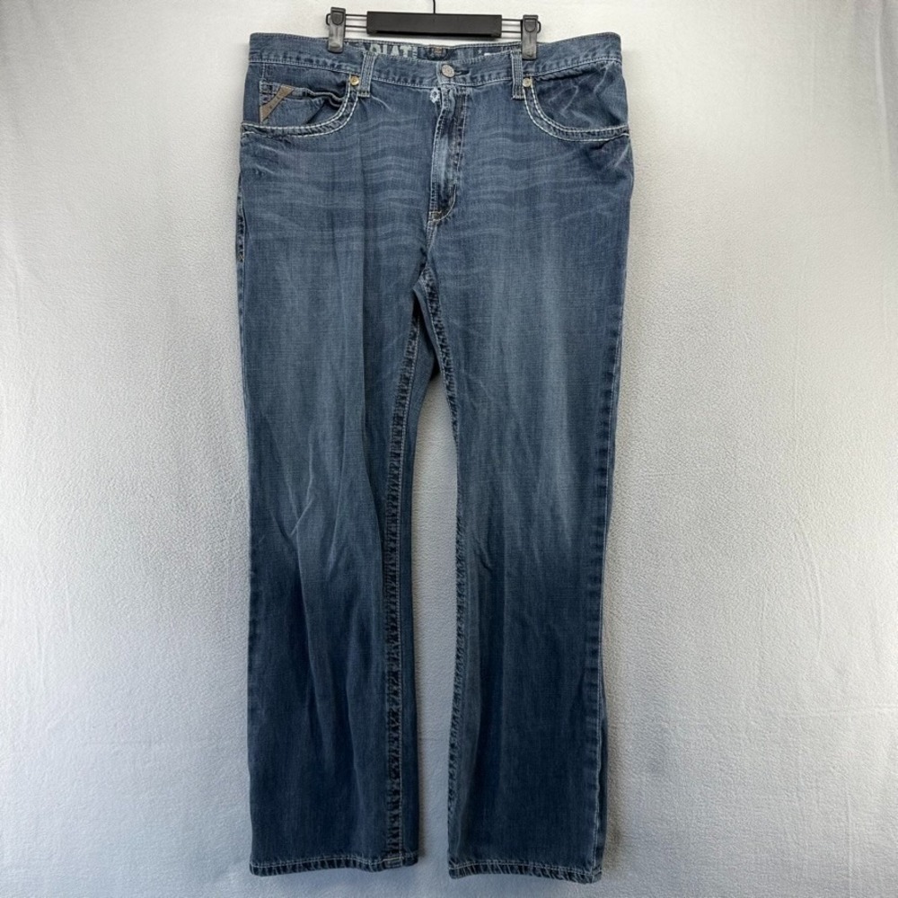 Ariat Jeans men's 40x34 Blue Denim M4 Low Rise Bootcut Boot Cowboy Western Work